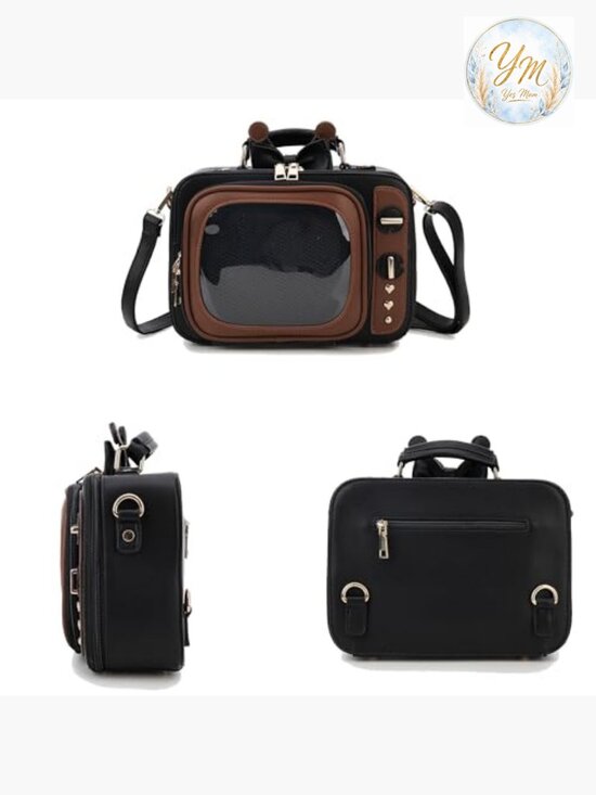 Retro TV Ita Bag with Inserts Clear Window Anime Display Crossbody Shoulder main image 4